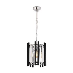 Avonni AV-60186-1K Krom/Siyah Kaplama Modern E27 Metal Cam 25cm Avize