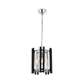 Avonni AV-60186-1K Krom/Siyah Kaplama Modern E27 Metal Cam 25cm Avize