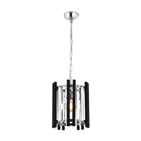 Avonni AV-60186-1K Krom/Siyah Kaplama Modern E27 Metal Cam 25cm Avize