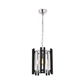 Avonni AV-60186-1K Krom/Siyah Kaplama Modern E27 Metal Cam 25cm Avize