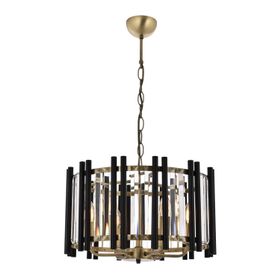 Avonni AV-60186-6E Eskitme/Siyah Kaplama Modern E14 Metal Cam 45cm Avize
