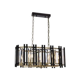 Avonni AV-60186-8EY Eskitme/Siyah Kaplama Modern E14 Metal Cam 80x35cm Avize