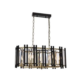 Avonni AV-60186-8EY Eskitme/Siyah Kaplama Modern E14 Metal Cam 80x35cm Avize