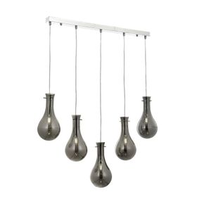 Avonni AV-60186-8KY Krom/Siyah Kaplama Modern E14 Metal Cam 80x35cm Avize