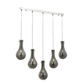 Avonni AV-60186-8KY Krom/Siyah Kaplama Modern E14 Metal Cam 80x35cm Avize