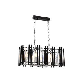 Avonni AV-60186-8KY Krom/Siyah Kaplama Modern E14 Metal Cam 80x35cm Avize