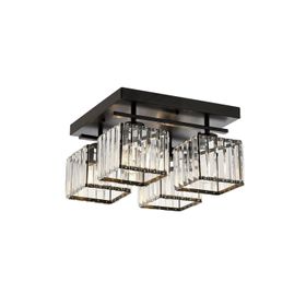 Avonni AV-60230-4BSY Eskitme-Siyah Boyalı 40x40 cm Modern Avize