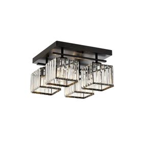 Avonni AV-60230-4BSY Eskitme-Siyah Boyalı 40x40 cm Modern Avize