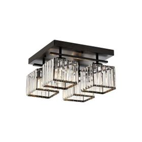 Avonni AV-60230-4BSY Eskitme-Siyah Boyalı 40x40 cm Modern Avize