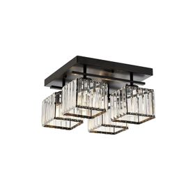 Avonni AV-60230-4BSY Eskitme-Siyah Boyalı 40x40 cm Modern Avize