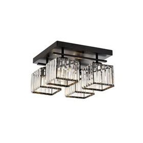 Avonni AV-60230-4BSY Eskitme-Siyah Boyalı 40x40 cm Modern Avize