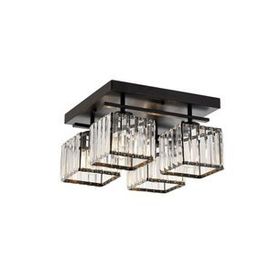 Avonni AV-60230-4BSY Eskitme-Siyah Boyalı 40x40 cm Modern Avize