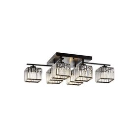 Avonni AV-60230-6BSY Eskitme-Siyah Boyalı 80x40 cm Modern Avize