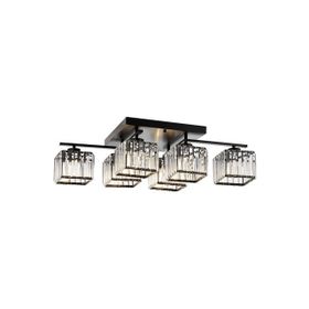 Avonni AV-60230-6BSY Eskitme-Siyah Boyalı 80x40 cm Modern Avize