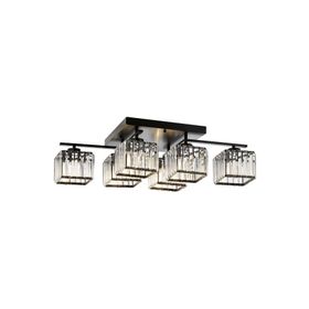 Avonni AV-60230-6BSY Eskitme-Siyah Boyalı 80x40 cm Modern Avize