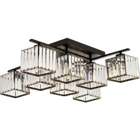 Avonni AV-60230-8BSY Eskitme-Siyah Boyalı 80 cm Modern Avize