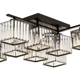 Avonni AV-60230-8BSY Eskitme-Siyah Boyalı 80 cm Modern Avize