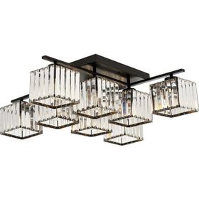 Avonni AV-60230-8BSY Eskitme-Siyah Boyalı 80 cm Modern Avize