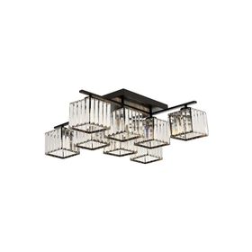 Avonni AV-60230-8BSY Eskitme-Siyah Boyalı 80 cm Modern Avize