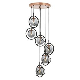 Avonni AV-60291-6T-BSY Siyah Boyalı Modern Avize