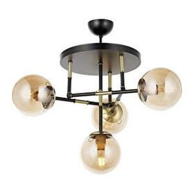 Avonni AV-60327-4T-BSY Eskitme Siyah Kaplama Modern Avize