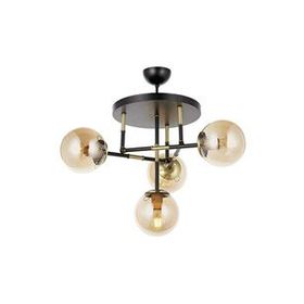 Avonni AV-60327-4T-BSY Eskitme Siyah Kaplama Modern Avize