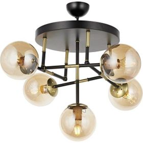 Avonni AV-60327-5T-BSY Eskitme Siyah Kaplama Modern Avize