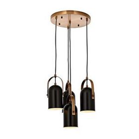 Avonni AV-60349-4ET Siyah Boyalı Modern Avize