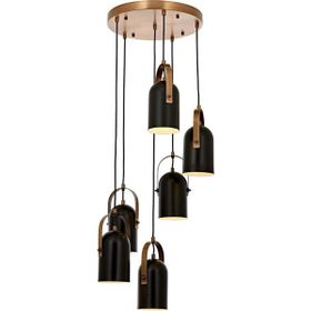 Avonni AV-60349-6ET Siyah Boyalı Modern Avize