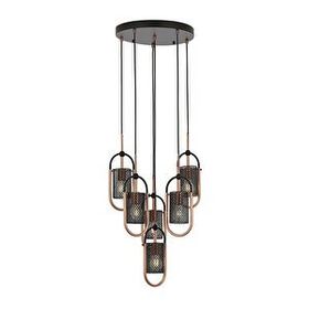 Avonni AV-60352-6T-BSY Siyah Boyalı Modern Avize