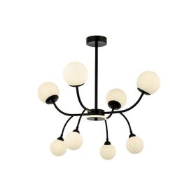Avonni AV-60386-8BSY Siyah Boyalı G9 Metal Cam 80 cm Modern Avize