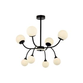 Avonni AV-60386-8BSY Siyah Boyalı G9 Metal Cam 80 cm Modern Avize