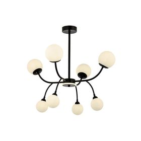 Avonni AV-60386-8BSY Siyah Boyalı G9 Metal Cam 80 cm Modern Avize