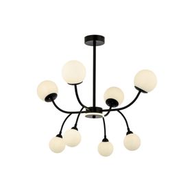 Avonni AV-60386-8BSY Siyah Boyalı G9 Metal Cam 80 cm Modern Avize