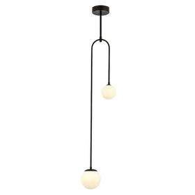 Avonni AV-60389-2BSA Sarı Boyalı G9 Metal Cam 20X12 cm Siyah Modern Avize