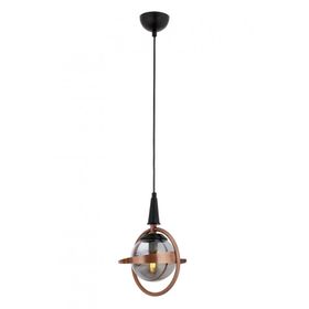 Avonni AV-60391-1BSY Siyah-Bakır Boya-Kaplama E14 Metal Cam 25 cm Siyah Modern Avize