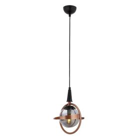 Avonni AV-60391-1BSY Siyah-Bakır Boya-Kaplama E14 Metal Cam 25 cm Siyah Modern Avize