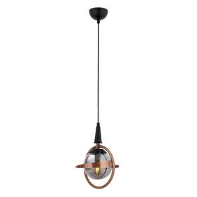 Avonni AV-60391-1BSY Siyah-Bakır Boya-Kaplama E14 Metal Cam 25 cm Siyah Modern Avize
