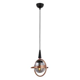 Avonni AV-60391-1BSY Siyah-Bakır Boya-Kaplama E14 Metal Cam 25 cm Siyah Modern Avize