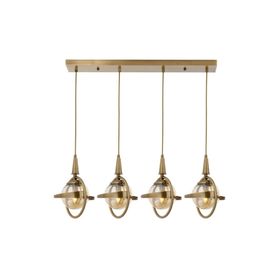Avonni AV-60391-4EY Eskitme Kaplama E14 Metal Cam 80X25 cm Siyah Modern Avize