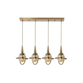 Avonni AV-60391-4EY Eskitme Kaplama E14 Metal Cam 80X25 cm Siyah Modern Avize