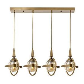Avonni AV-60391-4EY Eskitme Kaplama E14 Metal Cam 80X25 cm Siyah Modern Avize