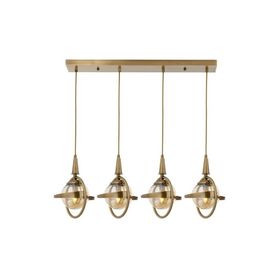 Avonni AV-60391-4EY Eskitme Kaplama E14 Metal Cam 80X25 cm Siyah Modern Avize