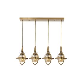 Avonni AV-60391-4EY Eskitme Kaplama E14 Metal Cam 80X25 cm Siyah Modern Avize