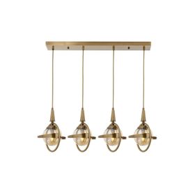 Avonni AV-60391-4EY Eskitme Kaplama E14 Metal Cam 80X25 cm Siyah Modern Avize