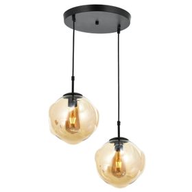 Avonni AV-65191-2HT Siyah Boyalı Modern E27 Metal Cam 50cm Avize