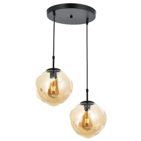 Avonni AV-65191-2HT Siyah Boyalı Modern E27 Metal Cam 50cm Avize