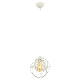 Avonni AV-65196-1BBY Beyaz Boyalı Modern E27 Metal Cam 25cm Avize