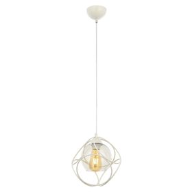 Avonni AV-65196-1BBY Beyaz Boyalı Modern E27 Metal Cam 25cm Avize