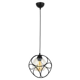 Avonni AV-65196-1BSY Siyah Boyalı Modern E27 Metal Cam 25cm Avize